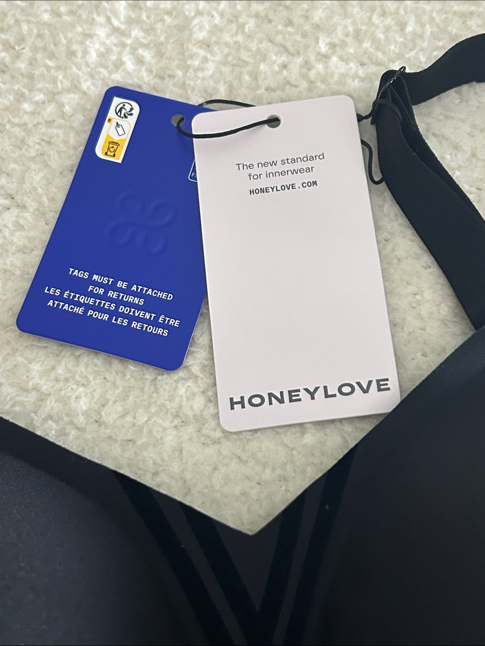 Honey Live Crossover Bra Black Size XL - Picture 4 of 7